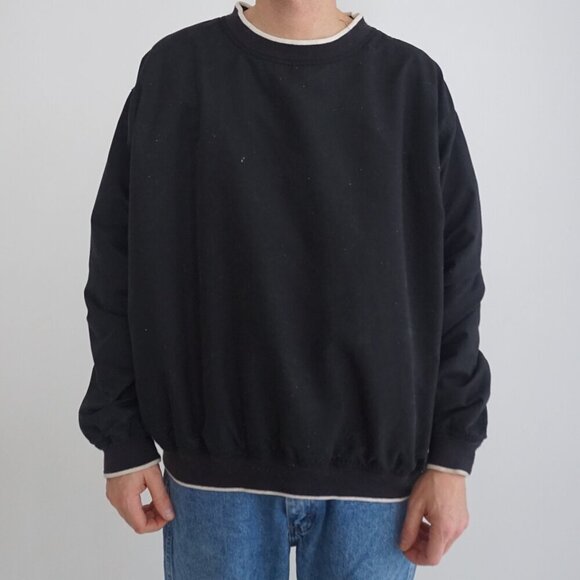 Vintage Sope Creek Black Nylon Golf Windbreaker Jacket Size Large - Picture 1 of 10